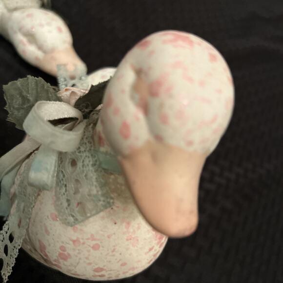 Vintage Country Cottage Farmhouse Geese Ducks Set 2 Ceramic Easter Spring READ - Picture 8 of 11